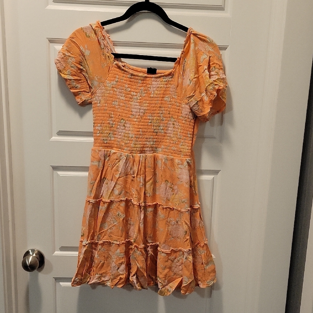 Floral Orange Kids Dress by Art Class